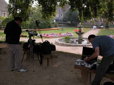  08. Roger and Guy preparing in Forbury gardens