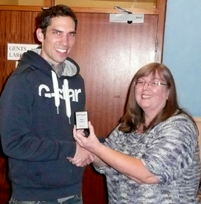 Rob with Karen. He won the holiday competition