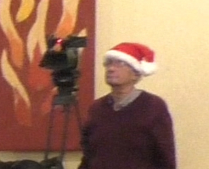 Chris filming the Christmas Concert