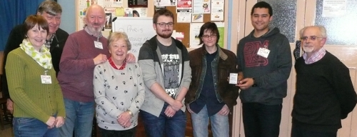 Some of the team in the Money from Heaven which won the fiction competition