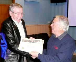 Phil given the Staines certificate