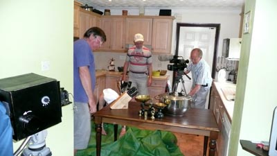 02. Roger, Pete and Brian  filming at kitchen scene