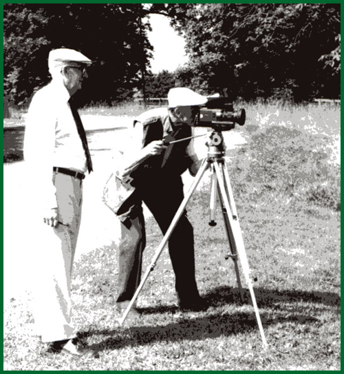 Bernard and Don filming in earlier days