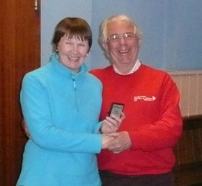 Anne wins the Gear trophy from Laurie