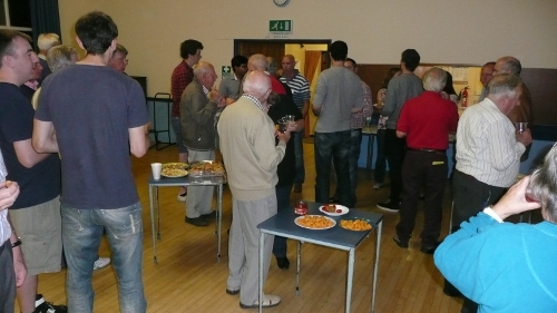 Members socialising over food and drink